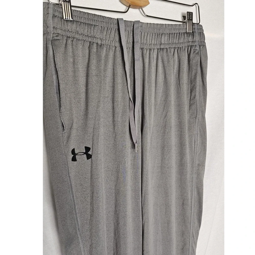 Under Armour Light Sweatpants Gray Loose Fit Zipper Ankle Athletic Joggers Large